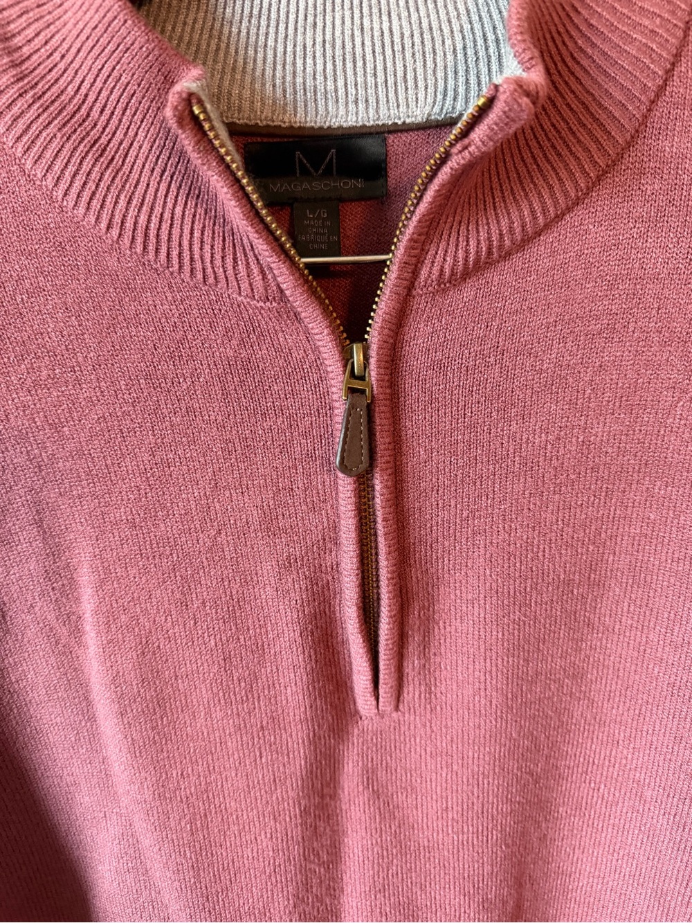 ⚡️Magaschoni Men's Half-Zip Sweater - Dusty Rose - Picture 2 of 3